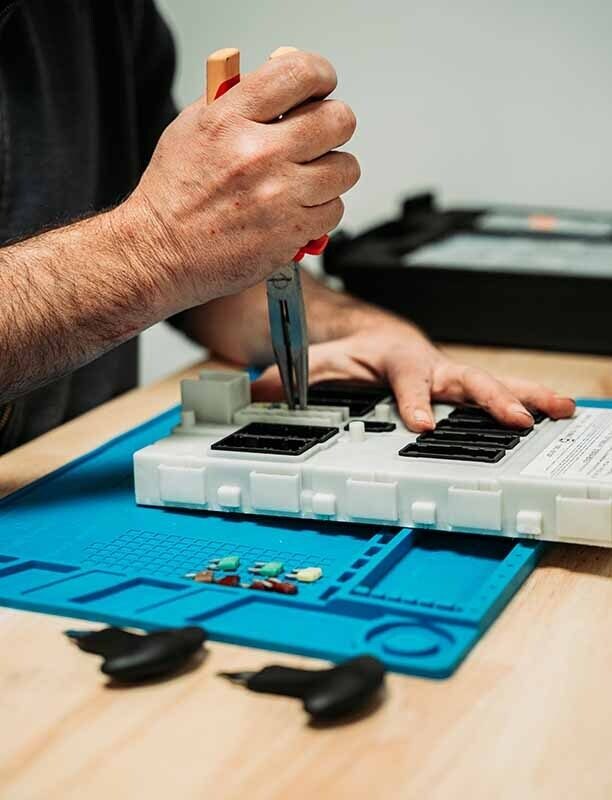Image of pliers being used.